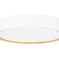 Z-Lite Kawan 16" 1-Light LED Matte White and Modern Gold Flush Mount Lighting With Frosted Acrylic Shade