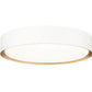 Z-Lite Kawan 16" 1-Light LED Matte White and Modern Gold Flush Mount Lighting With Frosted Acrylic Shade