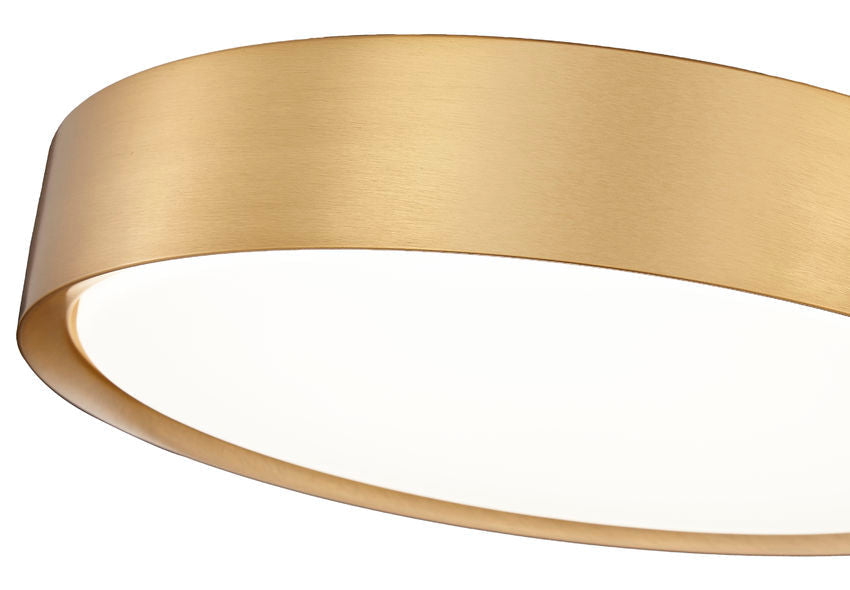 Z-Lite Kawan 16" 1-Light LED Modern Gold Flush Mount Lighting With Frosted Acrylic Shade