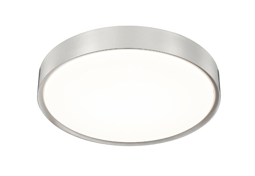 Z-Lite Kawan 20" 1-Light LED Brushed Nickel Flush Mount Lighting With Frosted Acrylic Shade