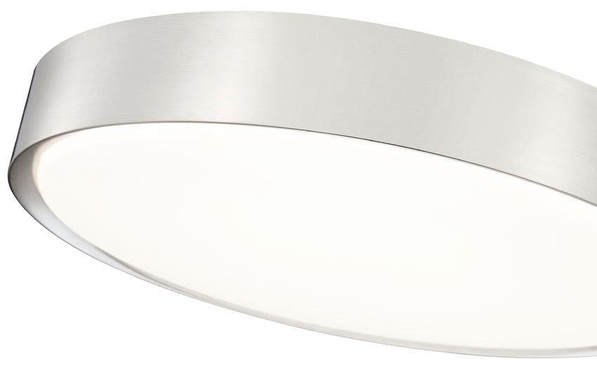 Z-Lite Kawan 20" 1-Light LED Brushed Nickel Flush Mount Lighting With Frosted Acrylic Shade