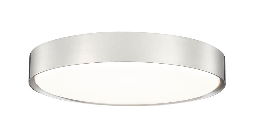 Z-Lite Kawan 20" 1-Light LED Brushed Nickel Flush Mount Lighting With Frosted Acrylic Shade