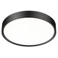 Z-Lite Kawan 20" 1-Light LED Matte Black Flush Mount Lighting With Frosted Acrylic Shade