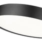 Z-Lite Kawan 20" 1-Light LED Matte Black Flush Mount Lighting With Frosted Acrylic Shade