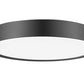 Z-Lite Kawan 20" 1-Light LED Matte Black Flush Mount Lighting With Frosted Acrylic Shade