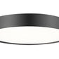 Z-Lite Kawan 20" 1-Light LED Matte Black Flush Mount Lighting With Frosted Acrylic Shade