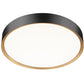 Z-Lite Kawan 20" 1-Light LED Matte Black and Modern Gold Flush Mount Lighting With Frosted Acrylic Shade