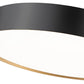 Z-Lite Kawan 20" 1-Light LED Matte Black and Modern Gold Flush Mount Lighting With Frosted Acrylic Shade