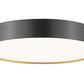 Z-Lite Kawan 20" 1-Light LED Matte Black and Modern Gold Flush Mount Lighting With Frosted Acrylic Shade