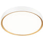 Z-Lite Kawan 20" 1-Light LED Matte White and Modern Gold Flush Mount Lighting With Frosted Acrylic Shade