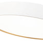 Z-Lite Kawan 20" 1-Light LED Matte White and Modern Gold Flush Mount Lighting With Frosted Acrylic Shade