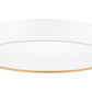 Z-Lite Kawan 20" 1-Light LED Matte White and Modern Gold Flush Mount Lighting With Frosted Acrylic Shade