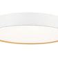 Z-Lite Kawan 20" 1-Light LED Matte White and Modern Gold Flush Mount Lighting With Frosted Acrylic Shade