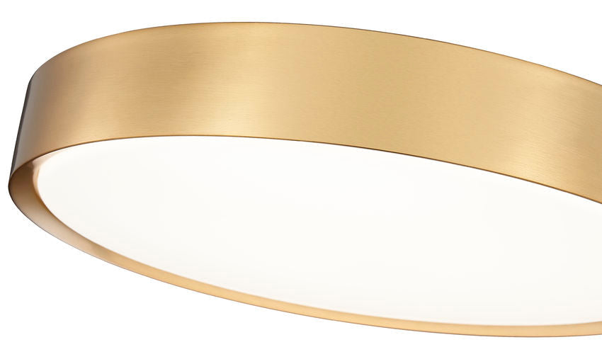 Z-Lite Kawan 20" 1-Light LED Modern Gold Flush Mount Lighting With Frosted Acrylic Shade