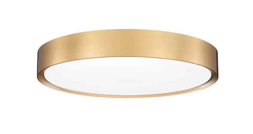 Z-Lite Kawan 20" 1-Light LED Modern Gold Flush Mount Lighting With Frosted Acrylic Shade