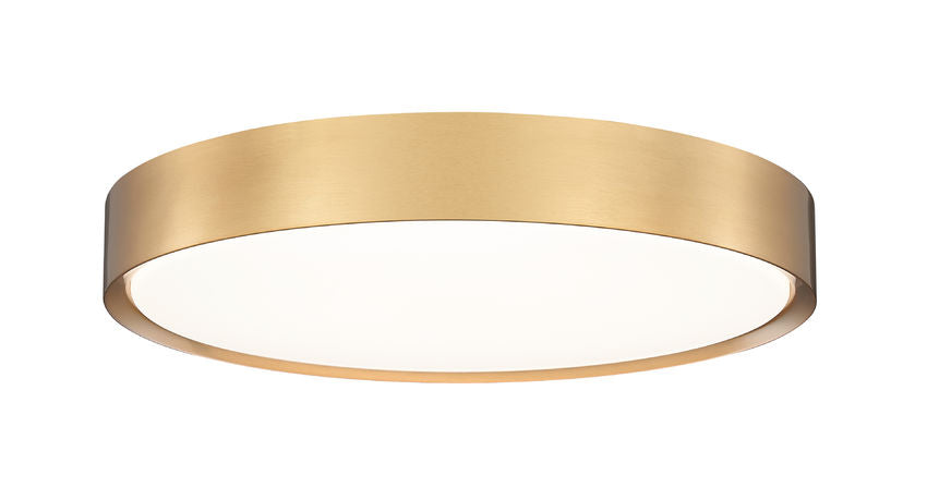 Z-Lite Kawan 20" 1-Light LED Modern Gold Flush Mount Lighting With Frosted Acrylic Shade