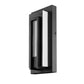 Z-Lite Keaton 6" 1-Light LED Black Aluminum Outdoor Wall Sconce With White Glass Shade