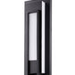 Z-Lite Keaton 7" 1-Light LED Black Aluminum Outdoor Wall Sconce With White Glass Shade