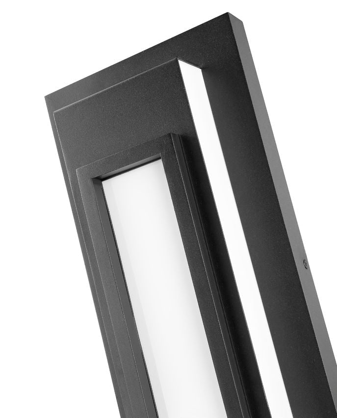 Z-Lite Keaton 7" 1-Light LED Black Aluminum Outdoor Wall Sconce With White Glass Shade