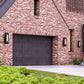 Z-Lite Keaton 7" 1-Light LED Black Aluminum Outdoor Wall Sconce With White Glass Shade