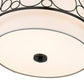 Z-Lite Kendall 17" 3-Light Matte Black Pendant Light With White Fabric Shade