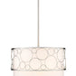 Z-Lite Kendall 24" 4-Light Brushed Nickel Pendant Light With White Fabric Shade