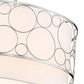 Z-Lite Kendall 24" 4-Light Brushed Nickel Pendant Light With White Fabric Shade
