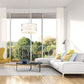 Z-Lite Kendall 24" 4-Light Brushed Nickel Pendant Light With White Fabric Shade