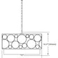 Z-Lite Kendall 24" 4-Light Brushed Nickel Pendant Light With White Fabric Shade