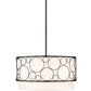 Z-Lite Kendall 24" 4-Light Matte Black Pendant Light With White Fabric Shade