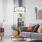 Z-Lite Kendall 24" 4-Light Matte Black Pendant Light With White Fabric Shade
