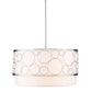 Z-Lite Kendall 32" 5-Light Brushed Nickel Pendant Light With White Fabric Shade