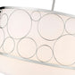 Z-Lite Kendall 32" 5-Light Brushed Nickel Pendant Light With White Fabric Shade