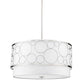 Z-Lite Kendall 32" 5-Light Brushed Nickel Pendant Light With White Fabric Shade