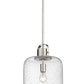 Z-Lite Kinsley 12" 1-Light Brushed Nickel Pendant Light With Clear Seeded Glass Shade