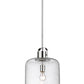 Z-Lite Kinsley 12" 1-Light Chrome Pendant Light With Clear Seeded Glass Shade