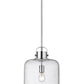Z-Lite Kinsley 12" 1-Light Chrome Pendant Light With Clear Seeded Glass Shade