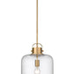 Z-Lite Kinsley 12" 1-Light Heirloom Gold Pendant Light With Clear Seeded Glass Shade