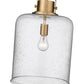 Z-Lite Kinsley 12" 1-Light Heirloom Gold Pendant Light With Clear Seeded Glass Shade