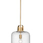 Z-Lite Kinsley 12" 1-Light Heirloom Gold Pendant Light With Clear Seeded Glass Shade