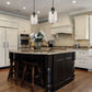 Z-Lite Kinsley 12" 1-Light Matte Black Pendant Light With Clear Seeded Glass Shade