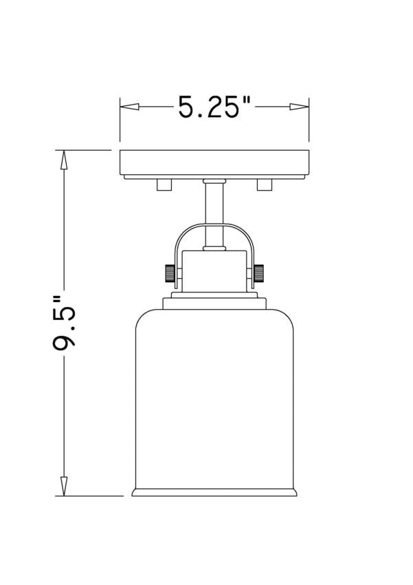 Z-Lite Kinsley 6" 1-Light Brushed Nickel Flush Mount Lighting With Clear Seeded Glass Shade