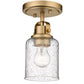 Z-Lite Kinsley 6" 1-Light Heirloom Gold Flush Mount Lighting With Clear Seeded Glass Shade