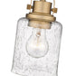 Z-Lite Kinsley 6" 1-Light Heirloom Gold Flush Mount Lighting With Clear Seeded Glass Shade