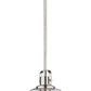 Z-Lite Kinsley 8" 1-Light Brushed Nickel Pendant Light With Clear Seeded Glass Shade