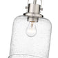 Z-Lite Kinsley 8" 1-Light Brushed Nickel Pendant Light With Clear Seeded Glass Shade