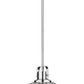 Z-Lite Kinsley 8" 1-Light Chrome Pendant Light With Clear Seeded Glass Shade