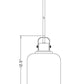 Z-Lite Kinsley 8" 1-Light Chrome Pendant Light With Clear Seeded Glass Shade