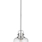 Z-Lite Kinsley 8" 1-Light Chrome Pendant Light With Clear Seeded Glass Shade