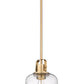 Z-Lite Kinsley 8" 1-Light Heirloom Gold Pendant Light With Clear Seeded Glass Shade